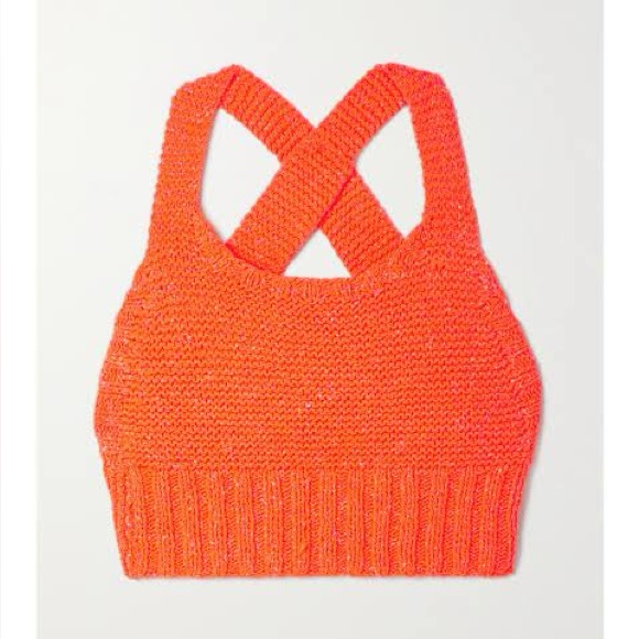 Helmut Lang Vibrant Orange Knit Top